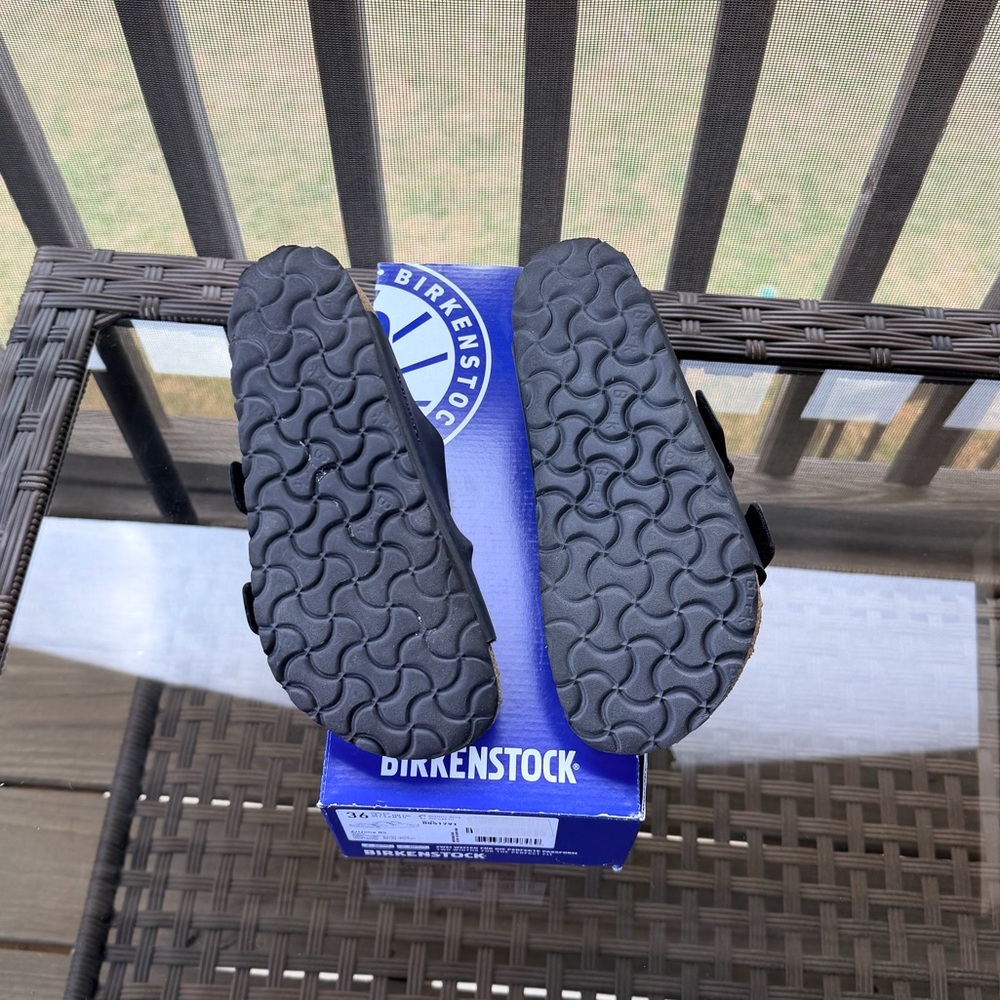 Birkenstock Arizona Black Two-Buckle Sandals Size 36 (5.5) Regular - Picture 7 of 7